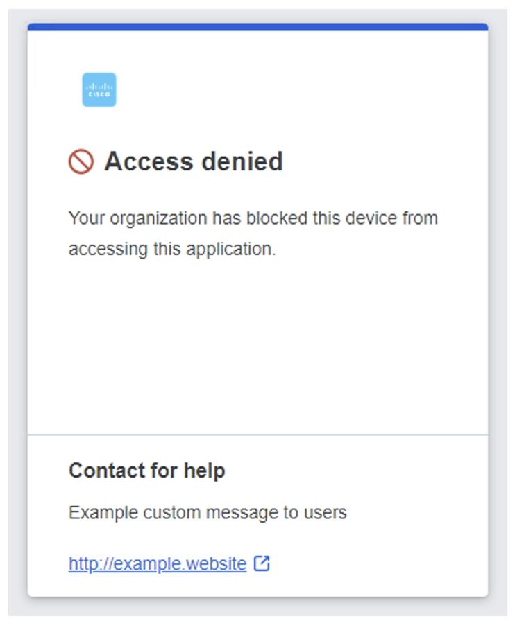 Screenshot of the Duo Access Denied screen