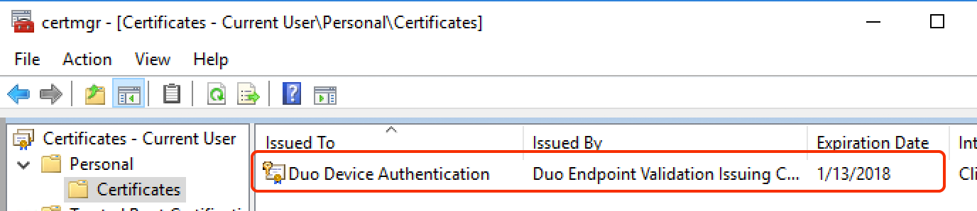 AD DS Certificate Verification