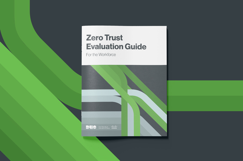An image of Duo's Zero Trust Evaluation Guide eBook cover